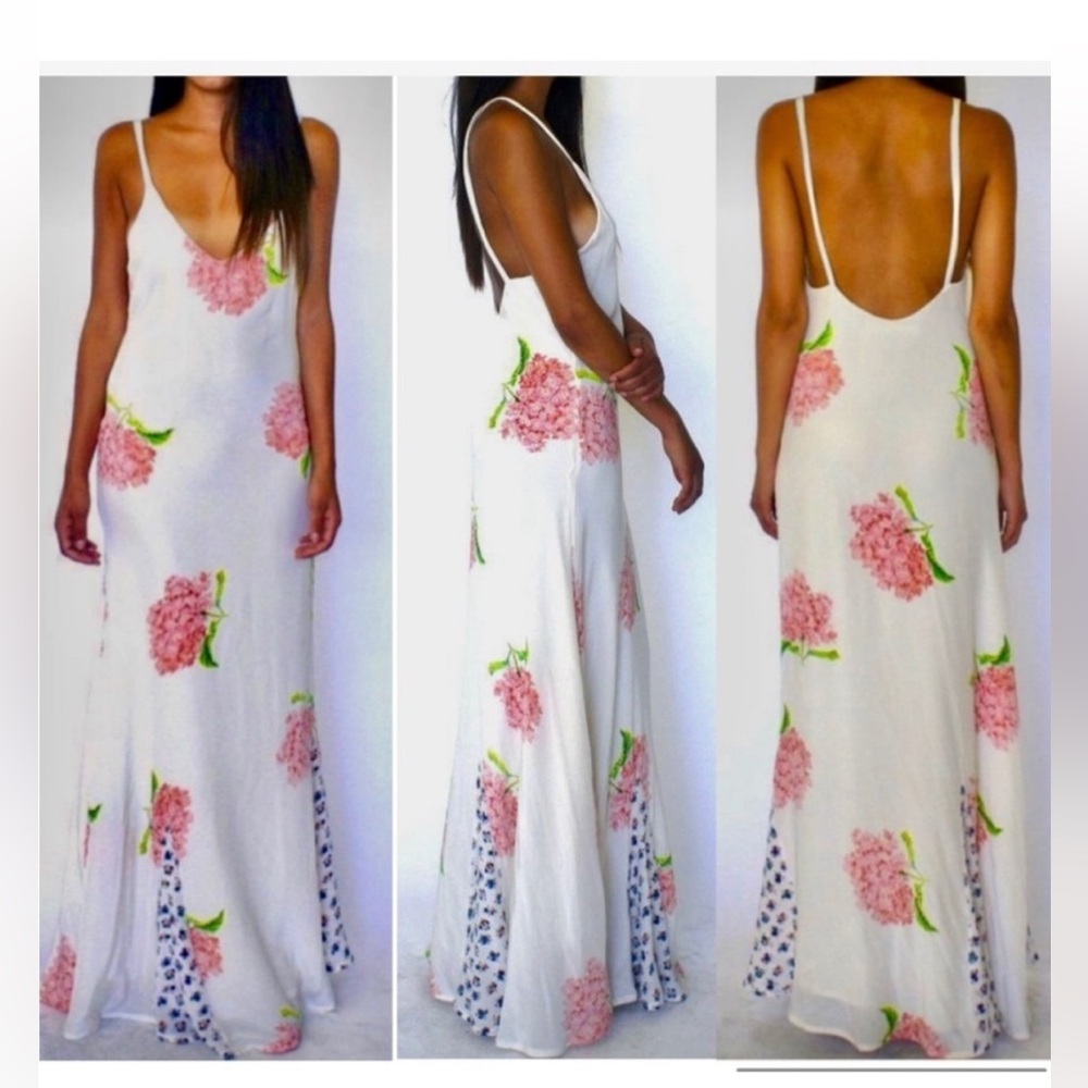 SCF Sophia silk dress in bloom print